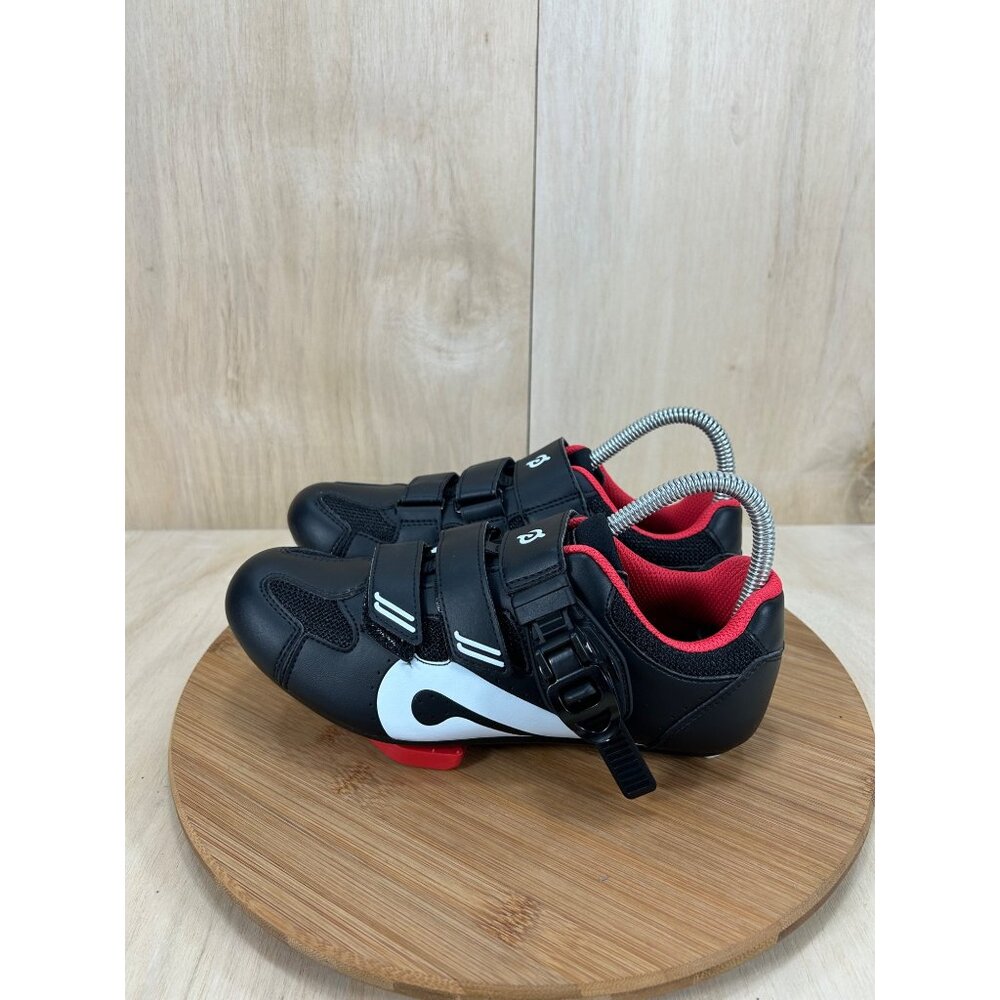 Peloton Black Red Hook And Loop Cycling Cleats Womens Size 38 US 7